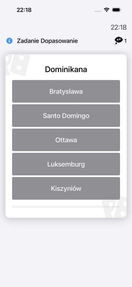 Zadanie Dopasowywanie